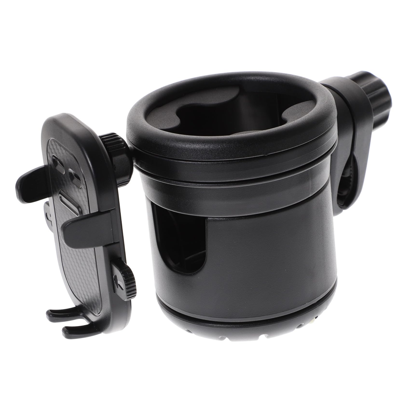 Portabiberon Passeggino Nero Supporto Borraccia per Carrozzina e Bicicletta Porta Bevande Stabile Antiscivolo per Bottiglie Latte Compatibile con Vari Tubolari