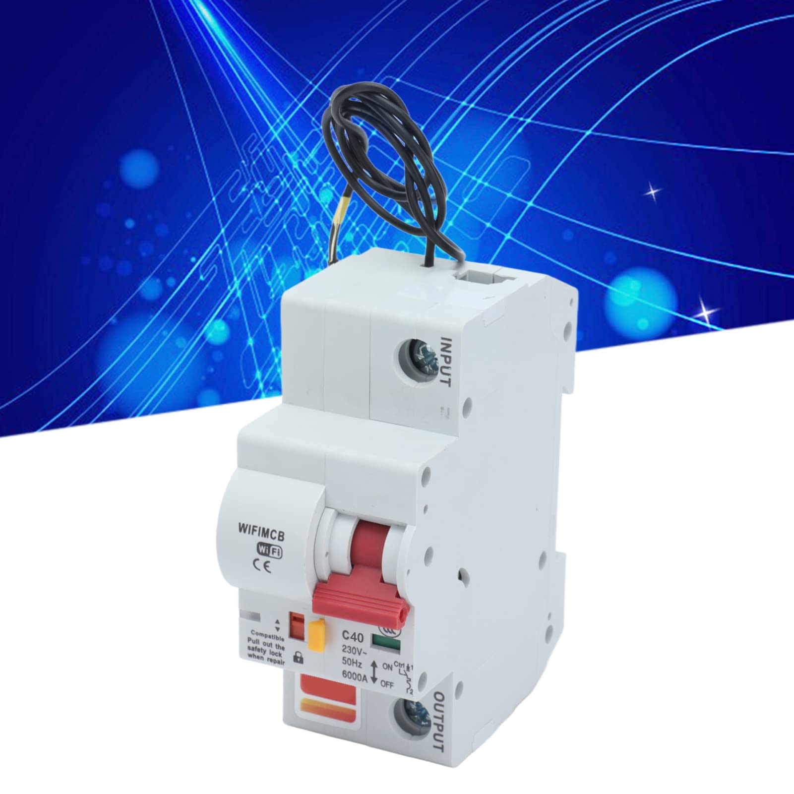 Naroote Disjoncteur Intelligent WiFi 1P, Protection contre les (40A)