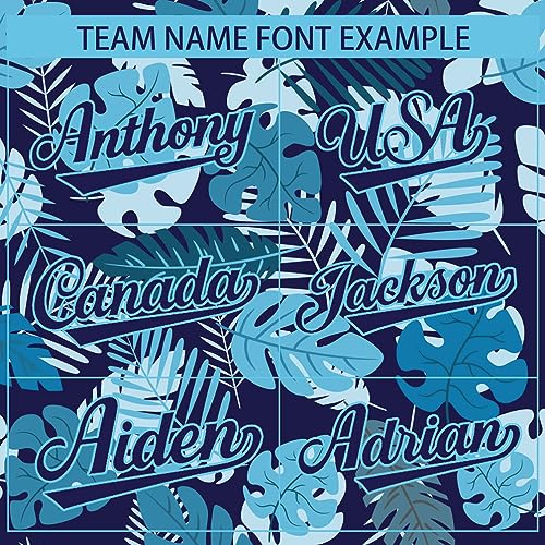 Custom Baseball Jersey Personalized Hawaiian Floral Shirt Button Down Tropical Holiday Beach Shirts for Men Women Youth miniatura 6