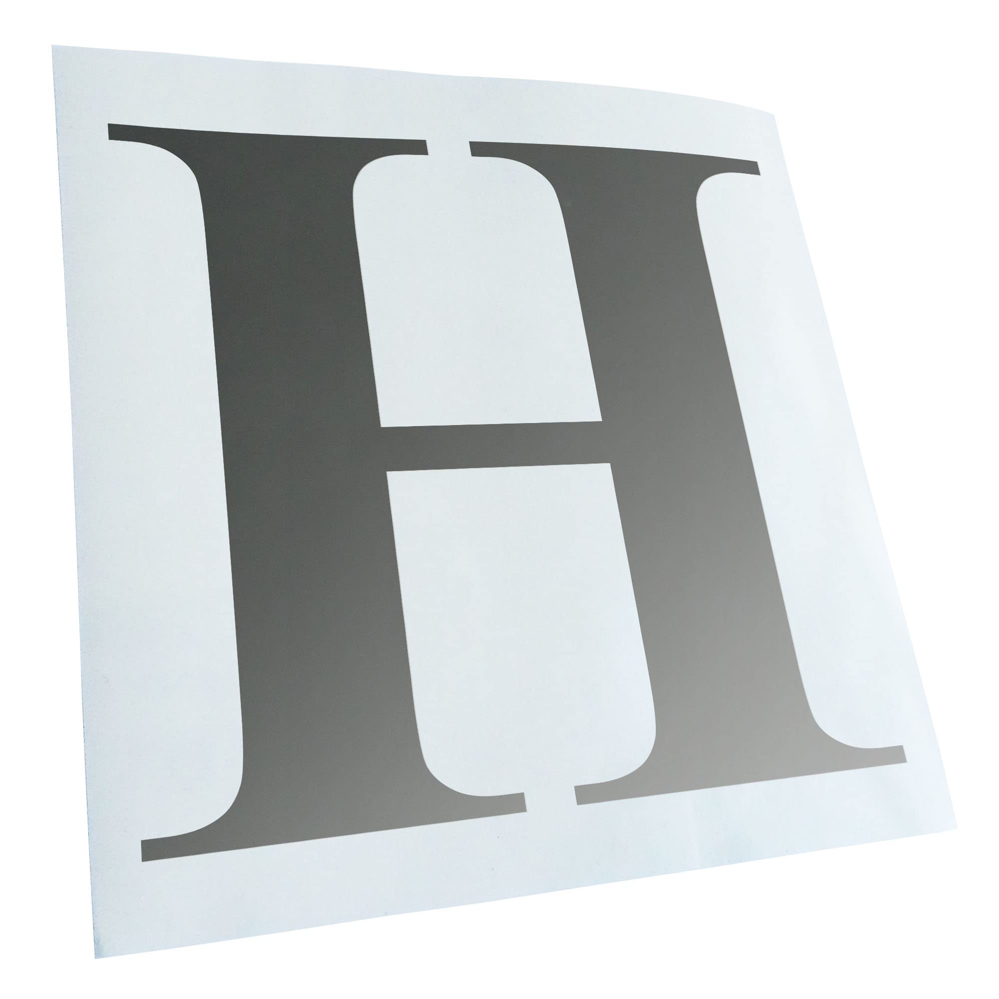 Kiwistar Letter H - Alphabet 11 x 10 cm in 15 Colours - Neon + Chrome Sticker