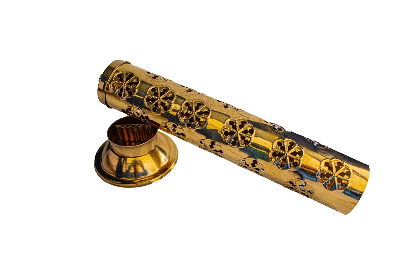 Siddhratan Safety Agarbatti Stand Brass Gold 26 x 7.6 x 5.2 cm