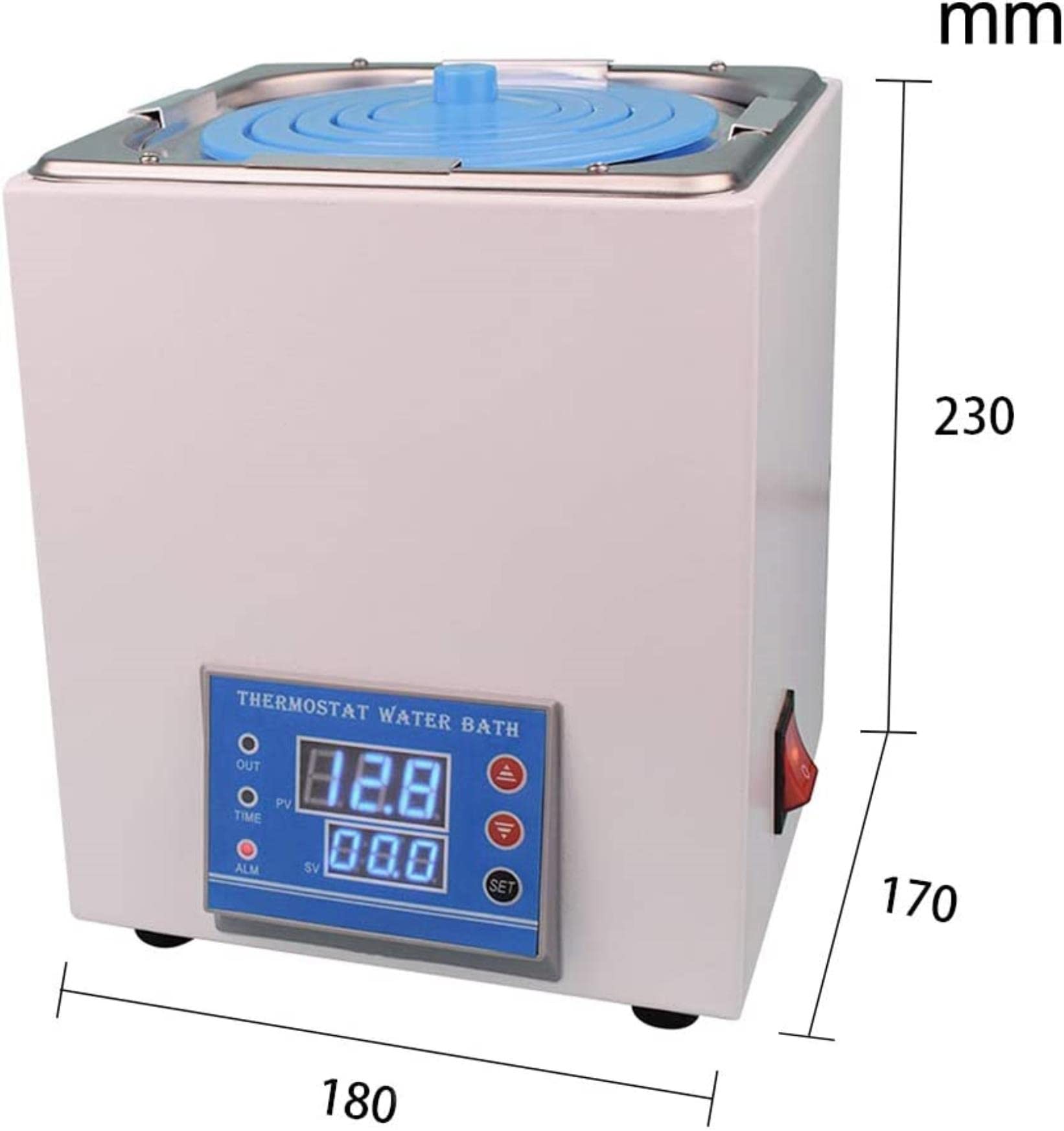 Baño María termostático digital para laboratorio, calentador eléctrico para baño María, baño María termostático digital para laboratorio, suministros para baño María de laboratorio con revestimiento