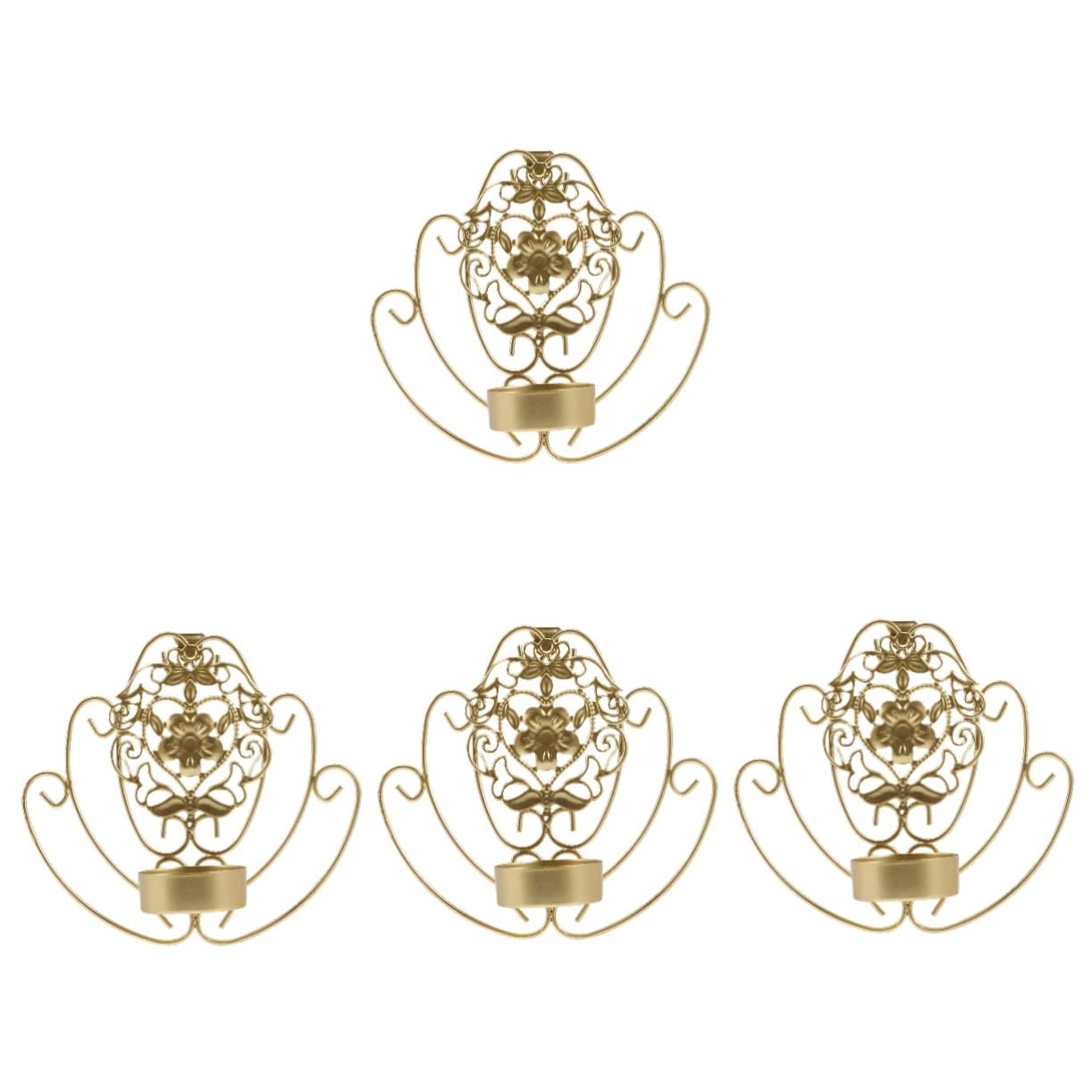 Bougeoir chandelier mural doré pour illuminer vos repas de fête et soirées de mariage