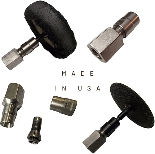 Miniatura 7 de Drilax Adaptador de aleta 58 -11 rosca 14 pulgadas amoladoras angulares en amoladoras de troquel para rebabas de carburo, ruedas de aleta fabricadas