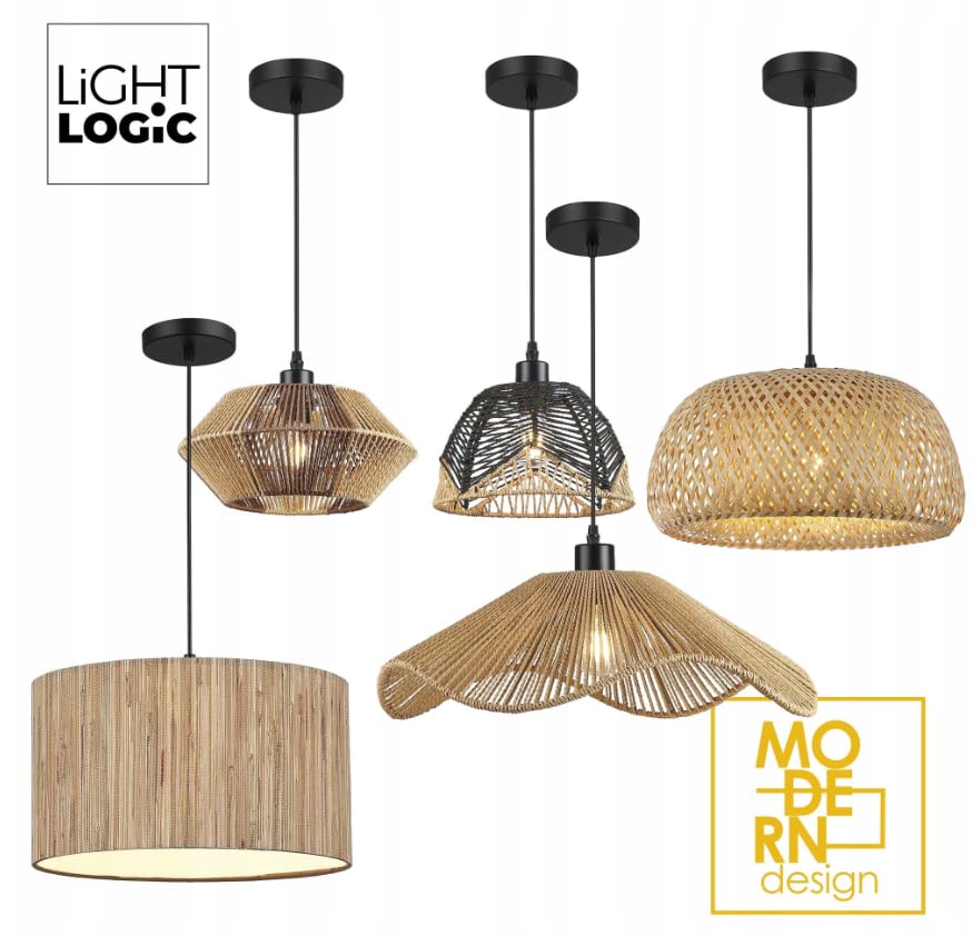 Pendellampe für Wohnzimmer - Hängelampe Höhenverstellbar für E27 LED Leuchtmittel - Moderne Pendelleuchte, Innenbeleuchtung für Küche Schlafzimmer