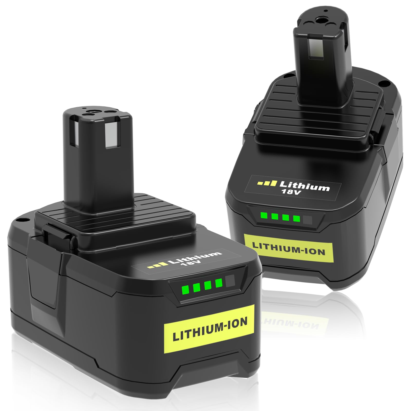 2 pièces P108 Remplacement pour Ryobi Batterie 18V 5.5Ah P102 P103 P104 P105 P107 P109 P190 RB18L50