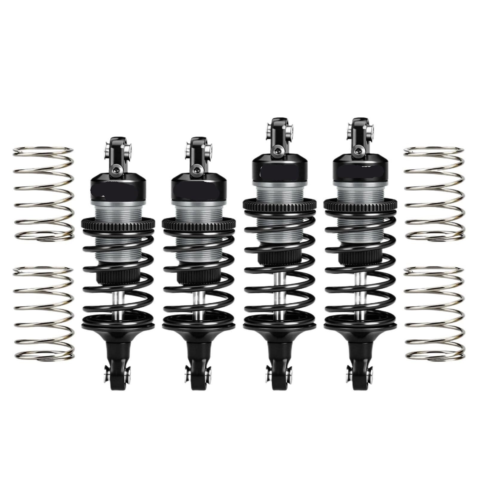 Ultra amortiguadores llenos de Aceite F&R de aleación for TR-AXXAS for Fo-rd GT 4-Tec Drift Ford Mustang(Schwarz)