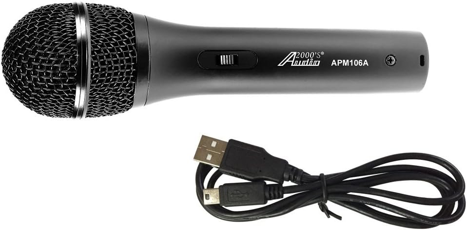 Audio2000'S APM106A tm Dynamic Microphone with Built-In USB Interface