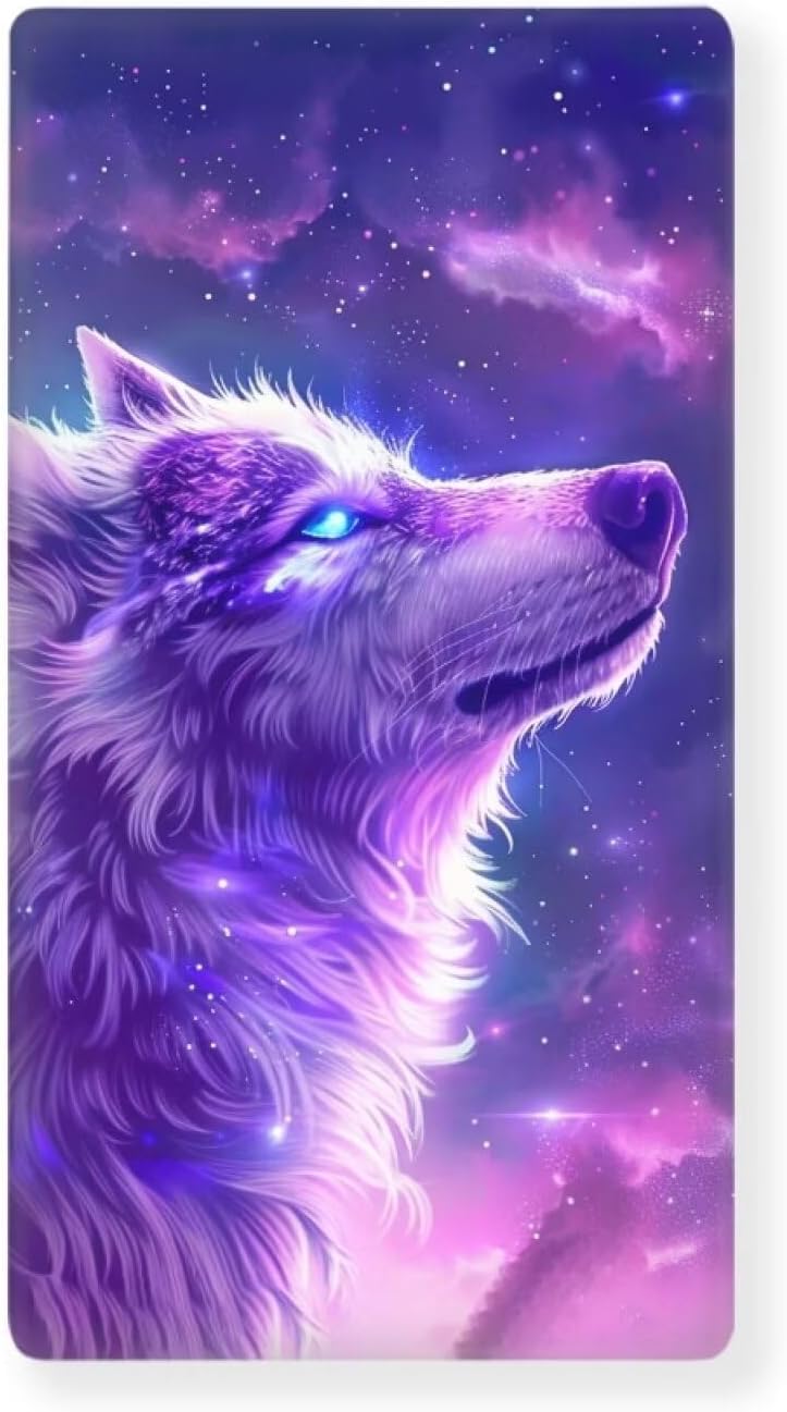 Galaxy Wolf Baby Crib Sheets for Boys Fitted Sheet for Cribs and Toddler Beds Organic Crib Mattress Cover for Girls Ultra-Soft Nursery Bed Sheets Safe and Snug for Baby Size 28 x 52