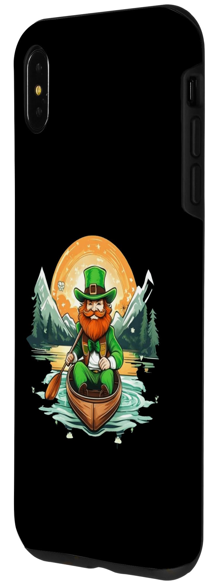 iPhone XS Max St. Patrick's Day Shamrock St Paddy's Day Kayak Case - Image 2