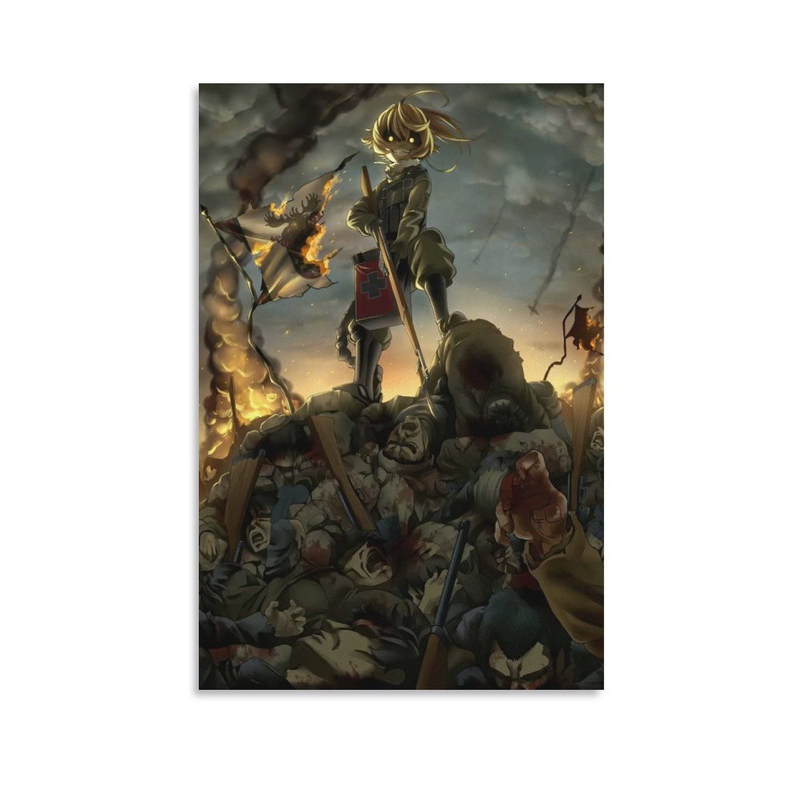 GUANGYING Action Anime The Saga of Tanya The Evil Poster Print Photo Art Painting Canvas Poster Home Decorative Bedroom Modern Decor Posters Gifts 12x18inch(30x45cm)