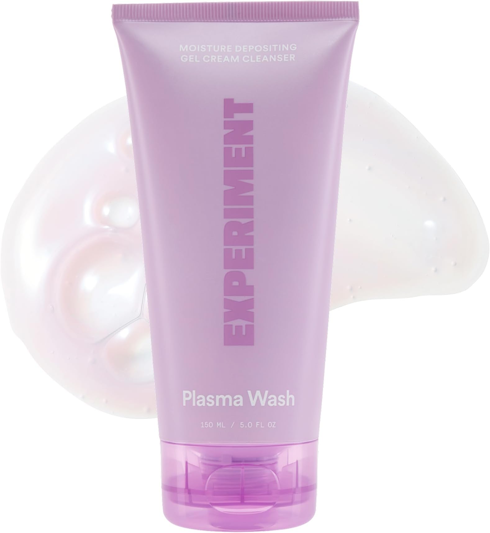 Plasma Wash Moisture Depositing Gel Cream Cleanser - Hydrating, Barrier Restoring, & Non-Stripping Face Wash w/Glycerin & Jojoba Oil, 5.0 FL OZ - Gentle Facial Cleanser for All Skin Types