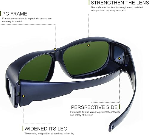 Miniatura 9 de UpaClaire Welding Glasses,Wrap-Around Safety Welding Lens,Anti-Scratch,UV Protection,Laser Hair Removal Protective Glasses