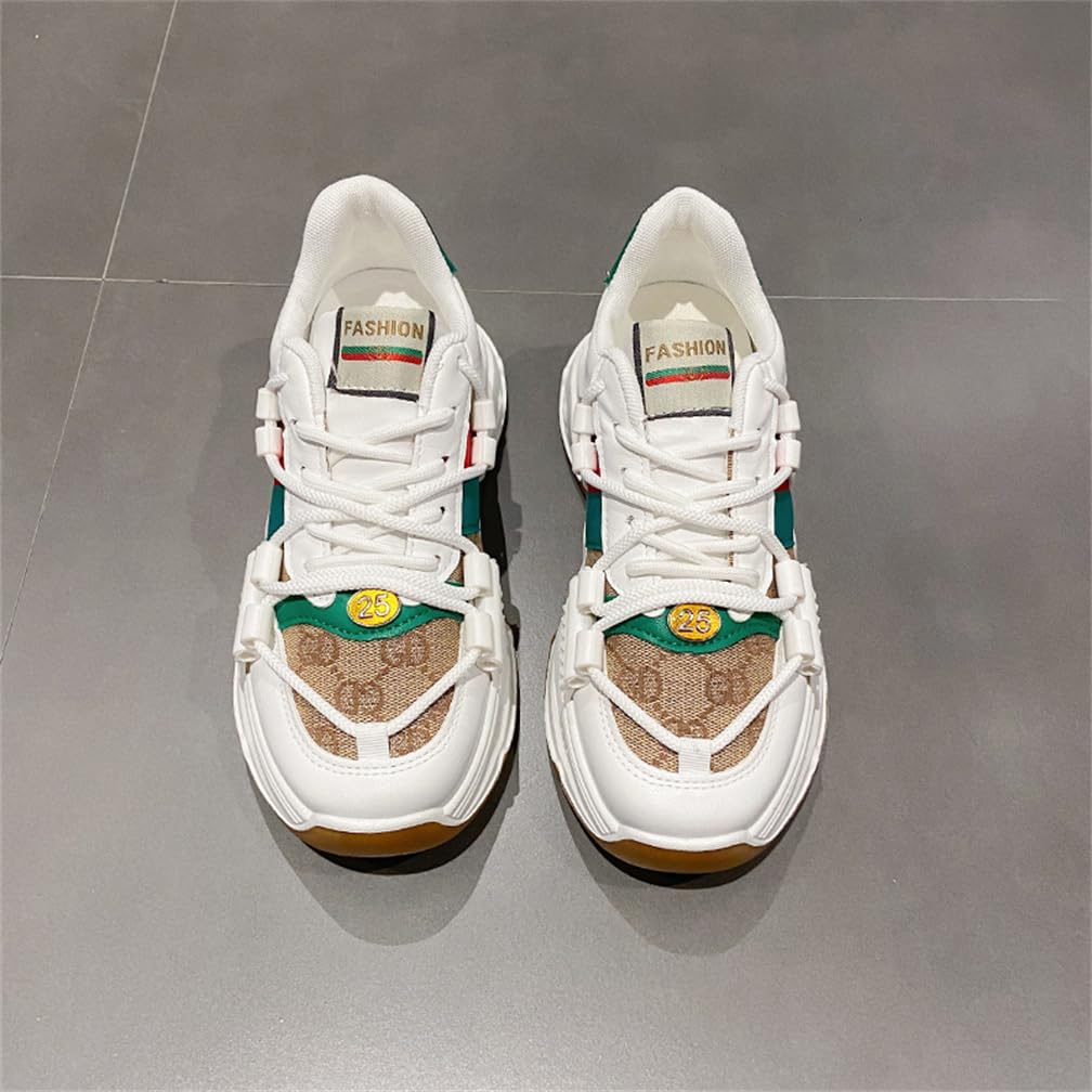 Daddy Shoes Mujer Ligero Fondo Grueso Casual Zapatos Zapatillas Deportivas Cabeza Redonda Bajo Cuatro Estaciones