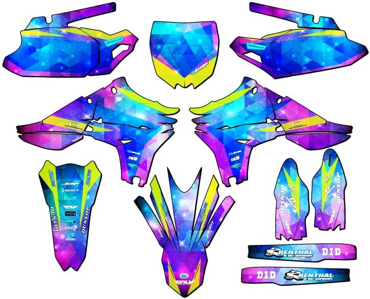 2010-2013 YZ 450 F Space KADET Galaxy Senge Graphics Complete Kit with Rider I.D. Compatible with Yamaha