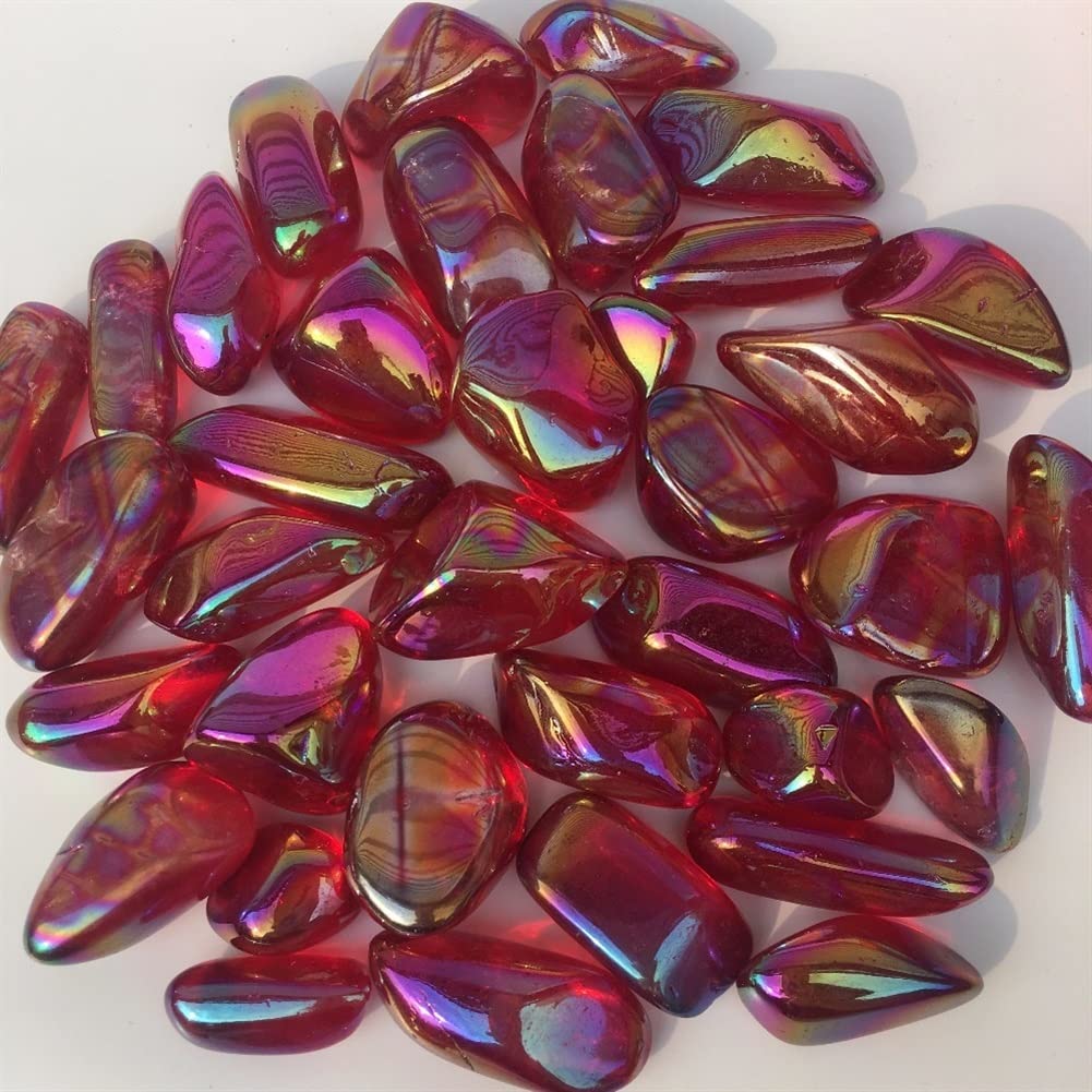 150 g di Ghiaia lucidata placcata Rossa colorataPuò Essere utilizzato per Collezioni di casa