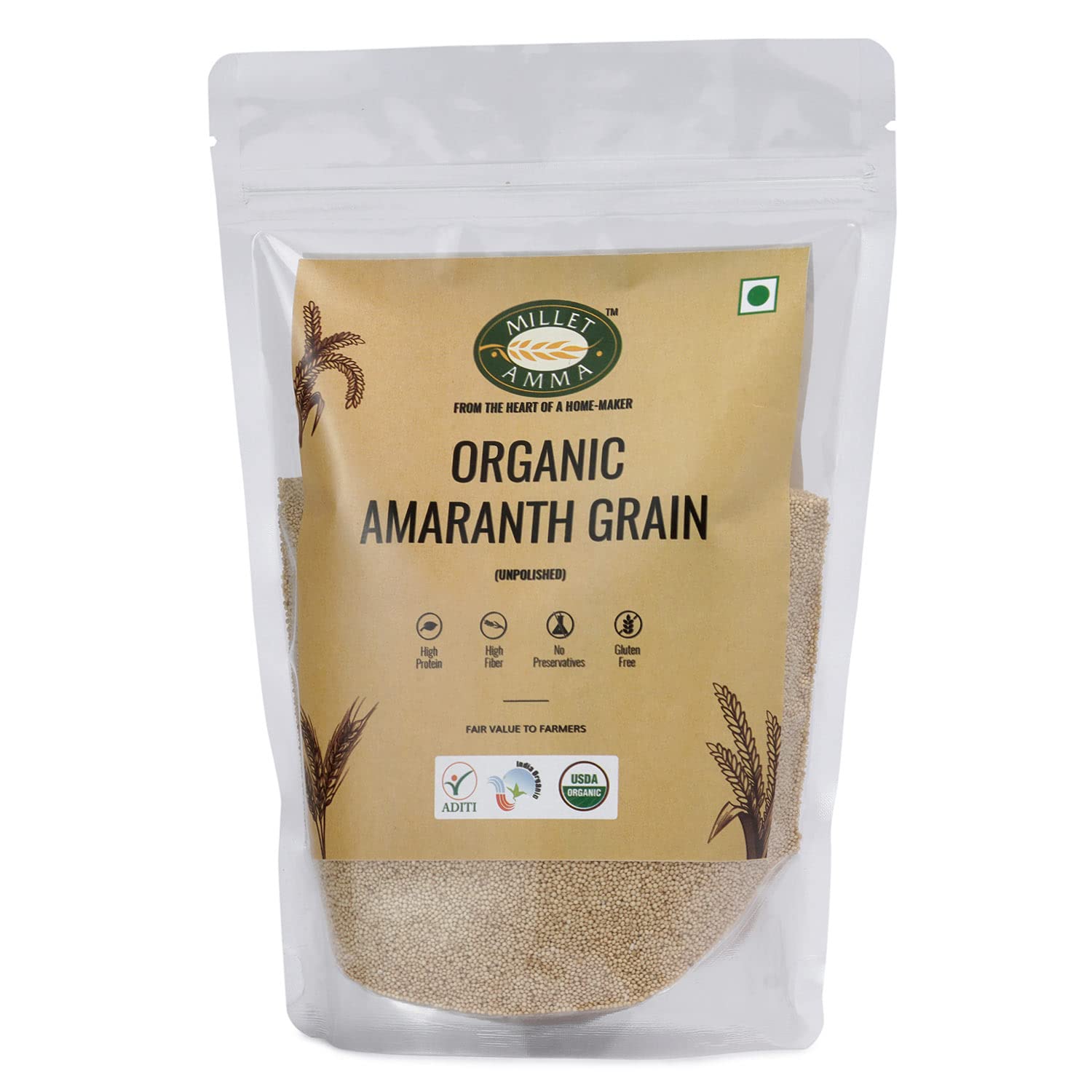 Millet Amma Organic Amaranth Grain 1kg | Unpolished, High in Protein & Fibre - Gluten Free & Vegan - Image 7 thumbnail