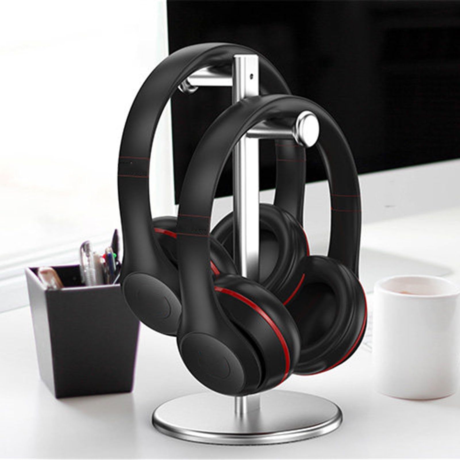 Supporto For Cuffie Over-ear/supporto For Cuffie Da Tavolo: Supporta Fino A 10 Kg, Ideale For Configurazioni Di Gioco E Vari Ambienti Desktop(Black)