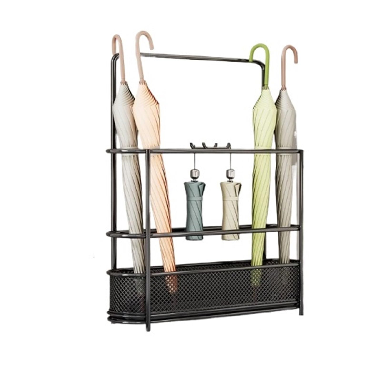 Lizhuzhuzs28 Black Freestanding The Perfect Storage Solution For Home Umbrella Stands, Hotel Lobby, And Long-Handled Umbrellas Office(,Large)