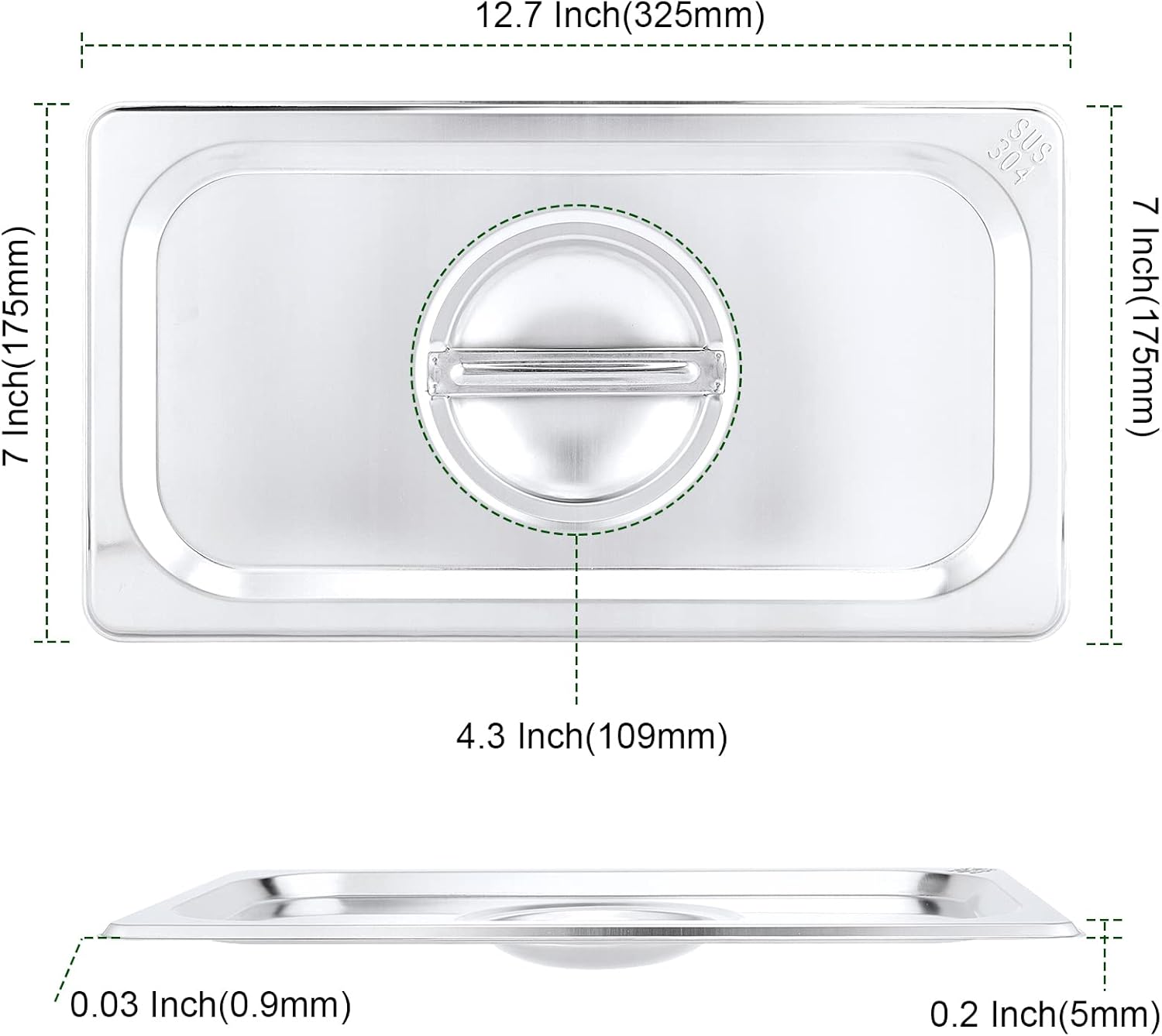 Stanless Steel Hotel Pan Wth Ld 4 Packs Stanless Steam Hotel Pan