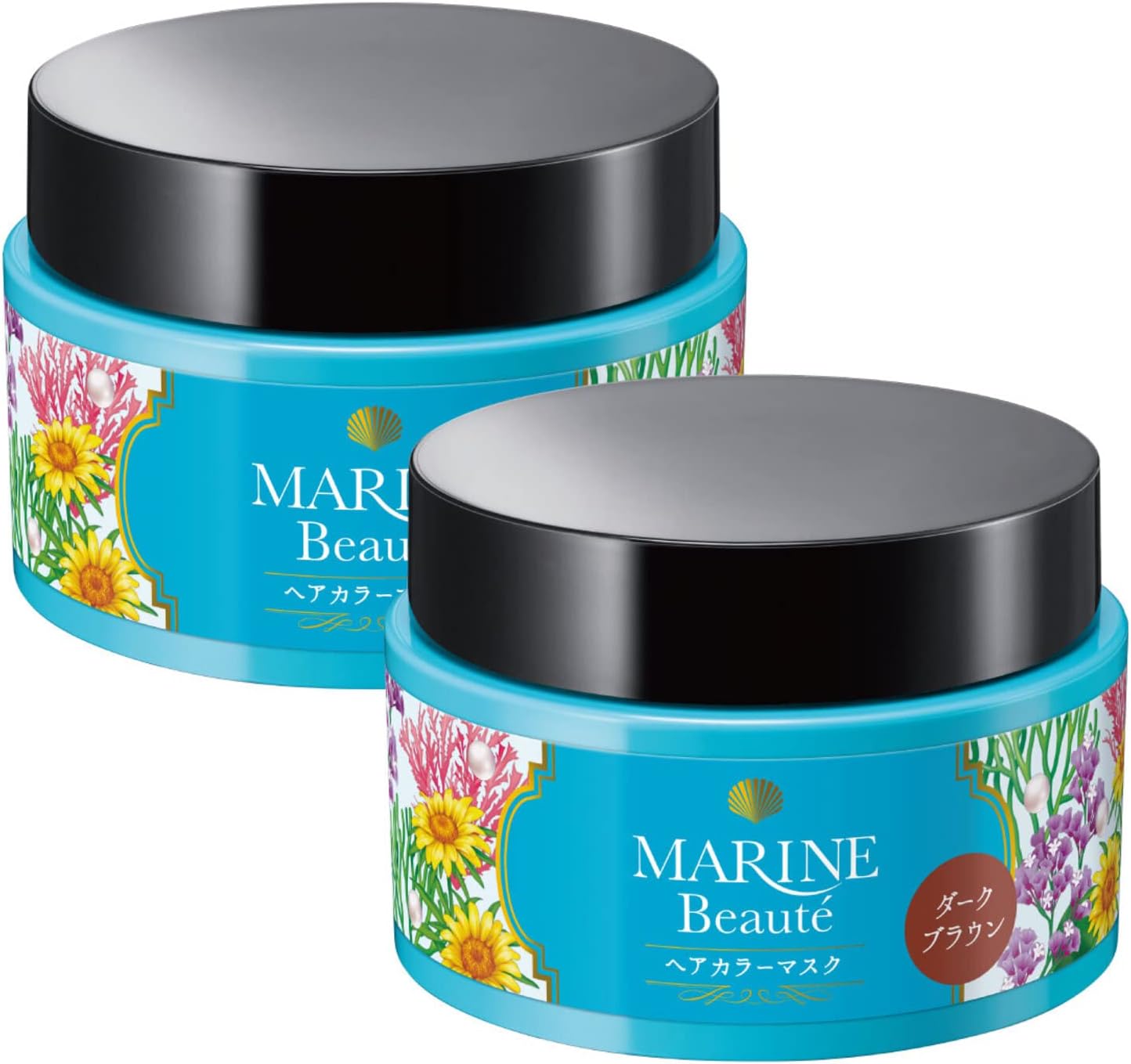 マリンボーテ Marine Beaute ヘアカラーマスク 生え際 分け目 女性 用 レディース 男性 メンズ 海からの恵み 若々しい髪へ 年齢髪 ヘアケア ダークブラウン 140g 2個 セット 日本製 Z29k007 最旬ダウン