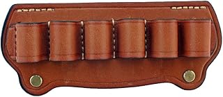 6 Round Leather Tactical Hunting Ammo Bullet Holster Shotgun Shell Holder Cartridge Belt Canvas Genuine Magazine Pouch - ACEXIER