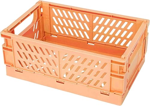 Miniatura 2 de monomono Paquete de 5 cestas de plástico para organizar, cajas plegables plegables para almacenamiento y organización, cestas estéticas apilables