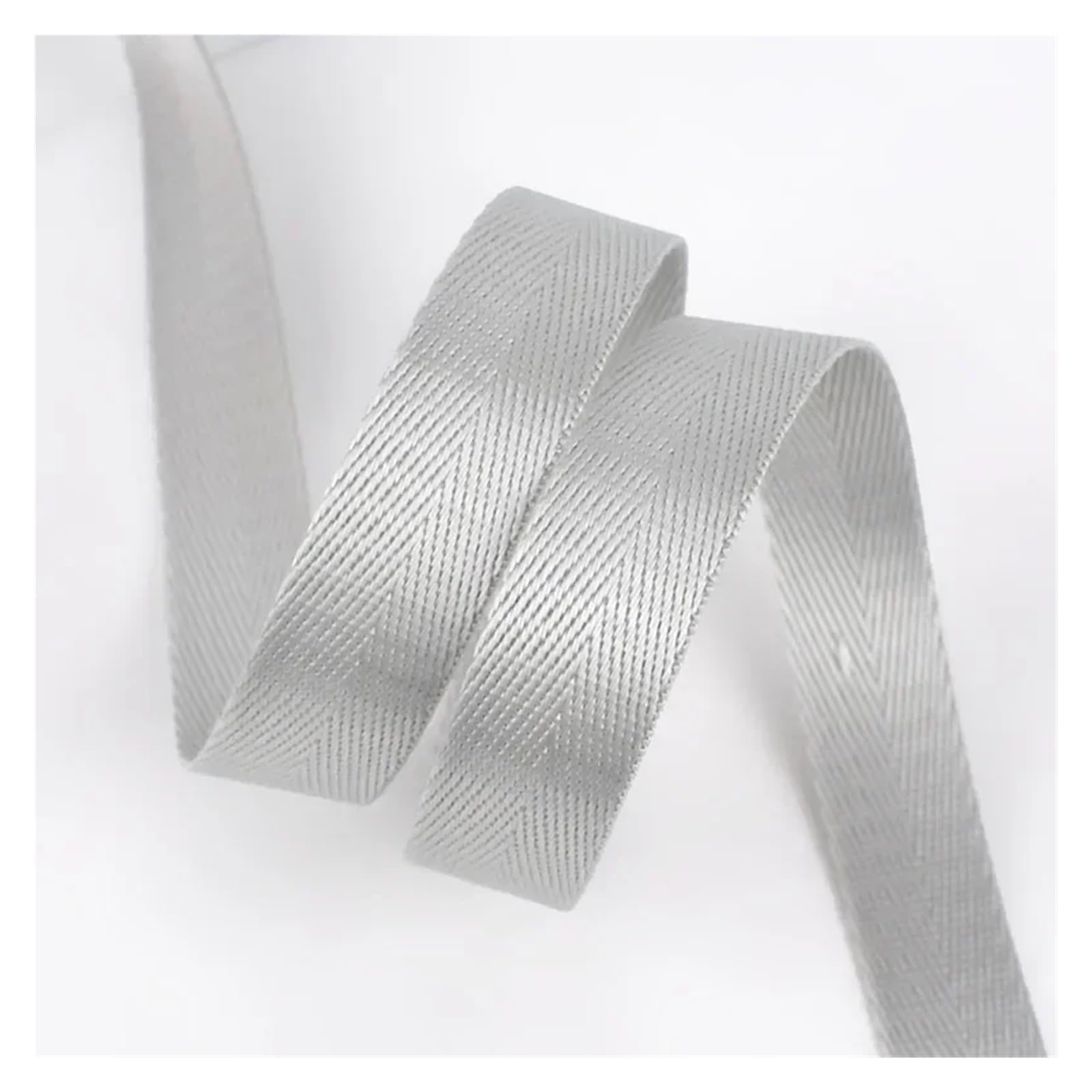 10Meters 20-50mm Nylon Webbing Tapes Ribbons for Belt Dog Collar Backpack Strap by The Meter Bias Binding DIY Sewing Accessories(RD001-SilverGray,50mm)