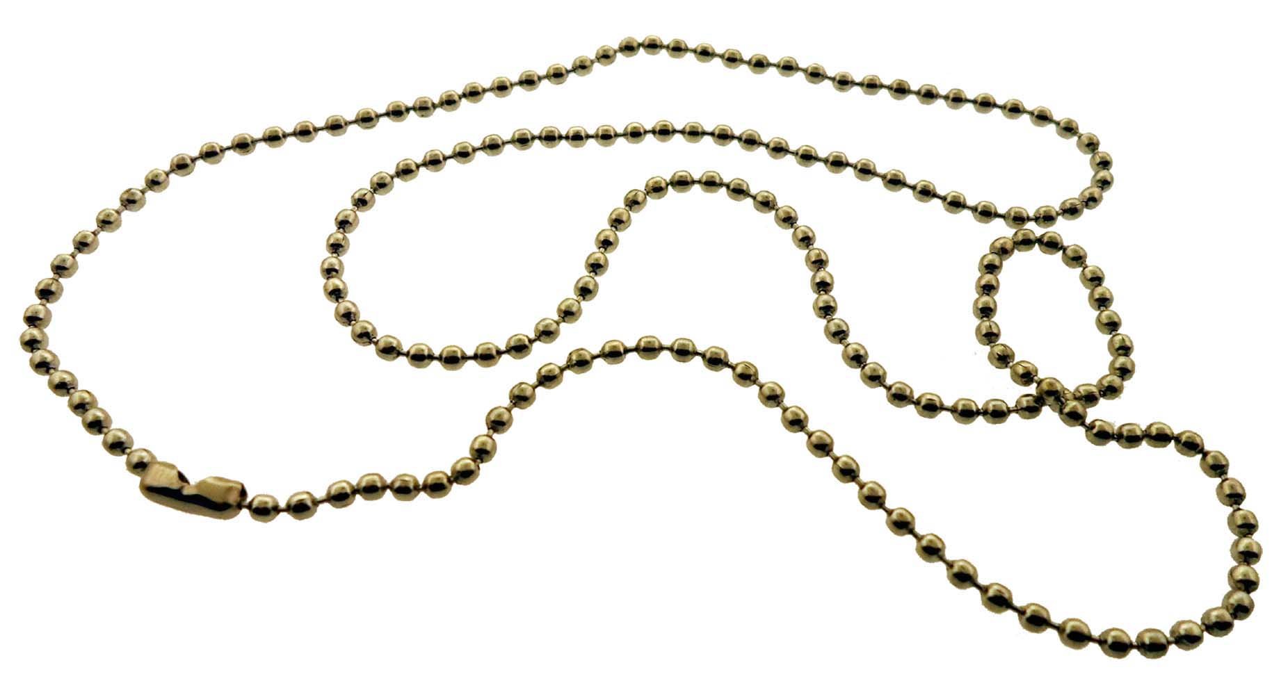 ToolUSAHAWK (2 Pack) 23.5" (59.7 cm) Silver Color Chain with Tiny Metal Beads | Pack of 2 Elegant Chains Included