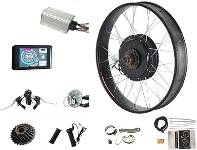 Fat Electric Bike Kit 60V/72V 2000W Electric Fat tire Snow Bike Rear Wheel Hub Motor Kit with Sabvoton sine wave controller , TFT UCK1 Color Display ,7-speed flywheel and torque arm (20inch*4.0 Rear)