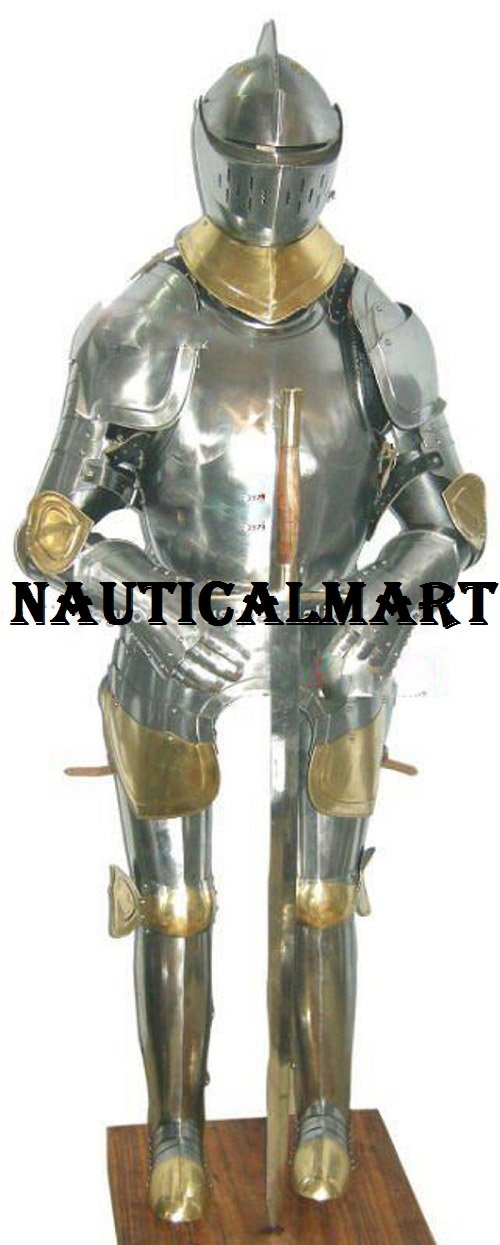 NauticalMart Renaissance Armor Wearable Medieval Suit of Armor - LARP, Reenactment Costume