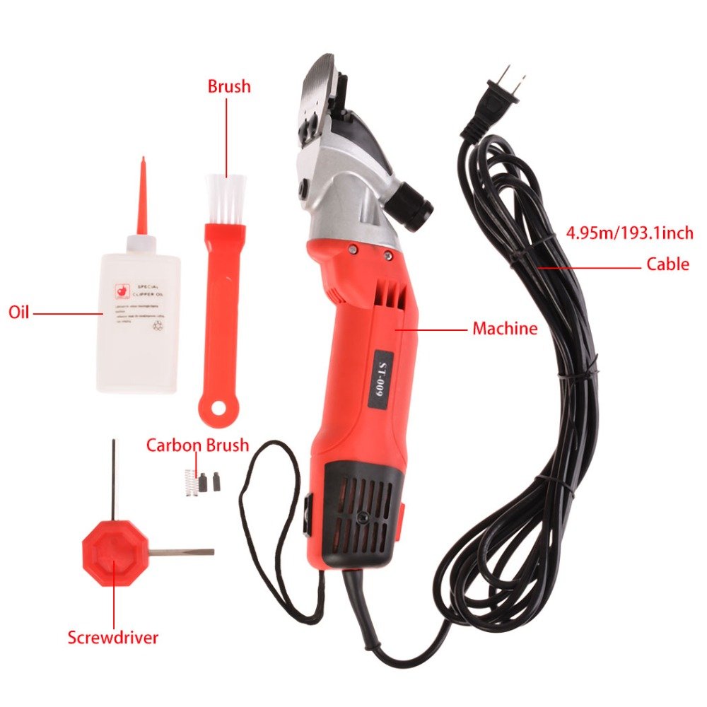 Esquiladoras De Ovejas Cizallas Electricas 500W 13 Dientes Cuchillas Tijeras para Cabras Alpacas Llamas Pelaje Grueso Animales Granja Ganadería Suministros para Mascotas 110V/220-240V
