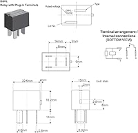 Vista 2 de Relé G8HL-H71 (Set de 2), 39794-SDA-A03 39794-SDA-A05 12VDC Relé Automotriz - Compatible para 2003-2014 Accord 2006-2014 Civic 2007-2014 Acura MDX