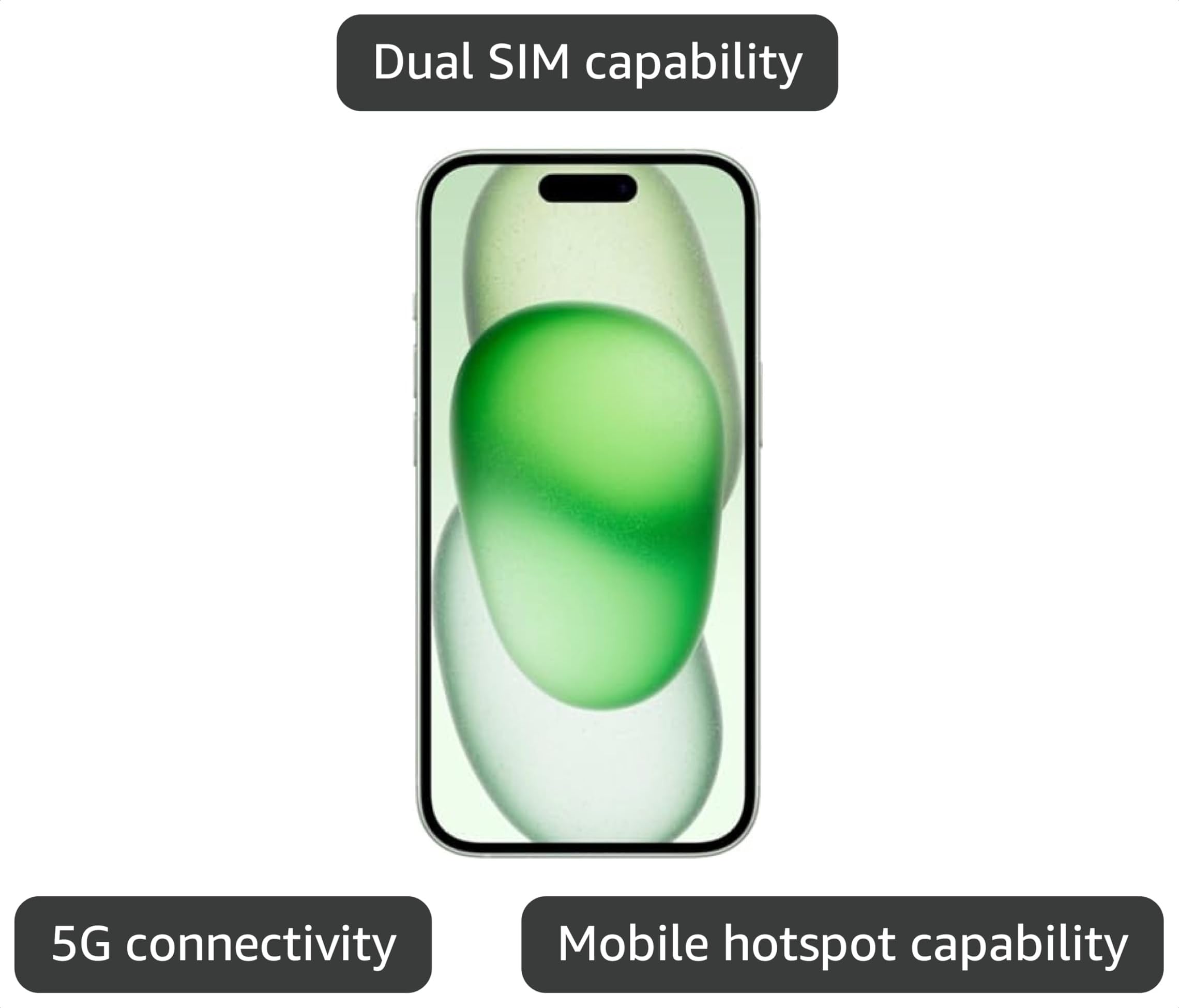 Amazon.com: Apple iPhone 15 Plus, 256GB, Green - Unlocked (Renewed