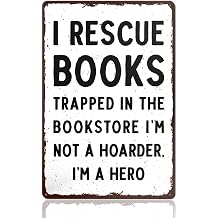 Book Lover Bookish Home Library Decor Vintage Tin Sign Reading Nook Metal Wall Decor for Home Reading Room Bookshelf Decorations Bookish Gifts for Book Lover Reader Librarian Booktoker Nerd