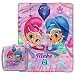 Licensed Character Drawstring Tote and Micro Raschel Throw Blanket Set - Soft, Plush and Comfortable (Shimmer and Shine)