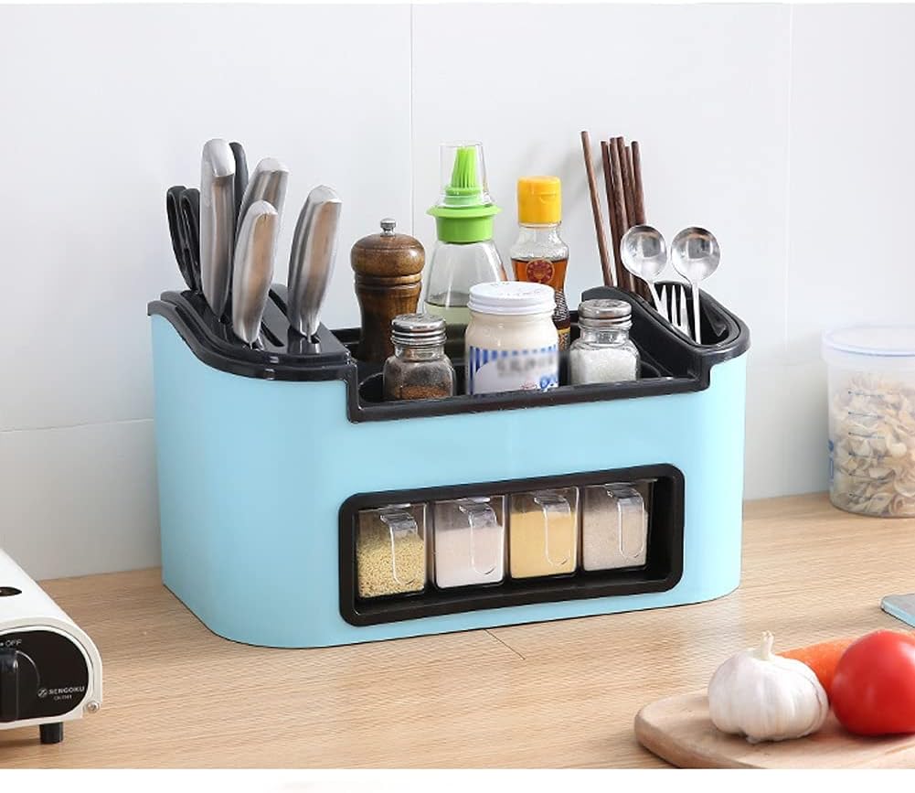 New Kitchen Storage Racks Household Seasoning Box Knives Seasoning Bottle Storage Organizing Rack Desktop Storage Rack