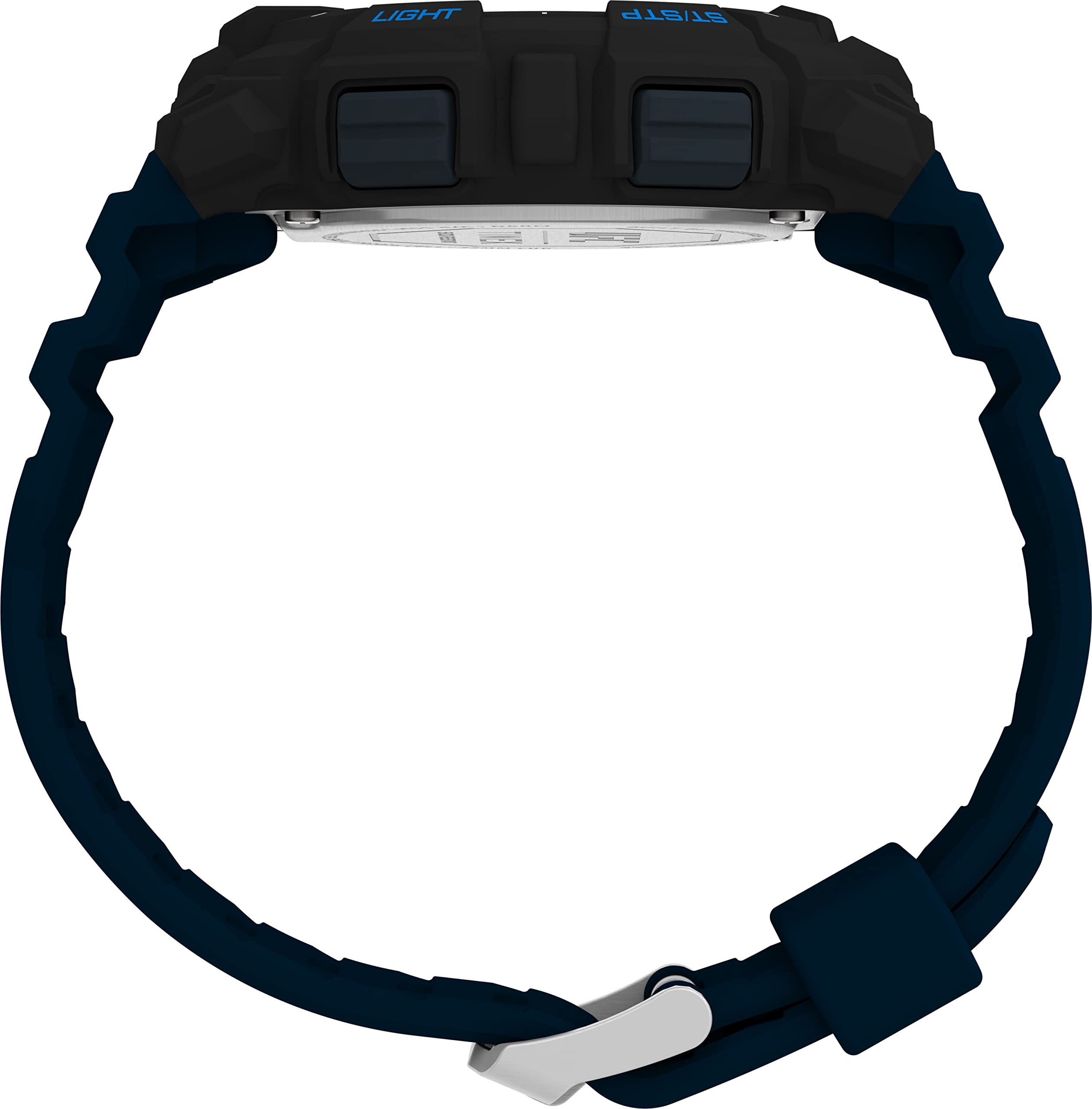 Timex UFC TW5M53400 męski zegarek z czarnym paskiem z żywicy 50 mm, Czarny, Pasek.