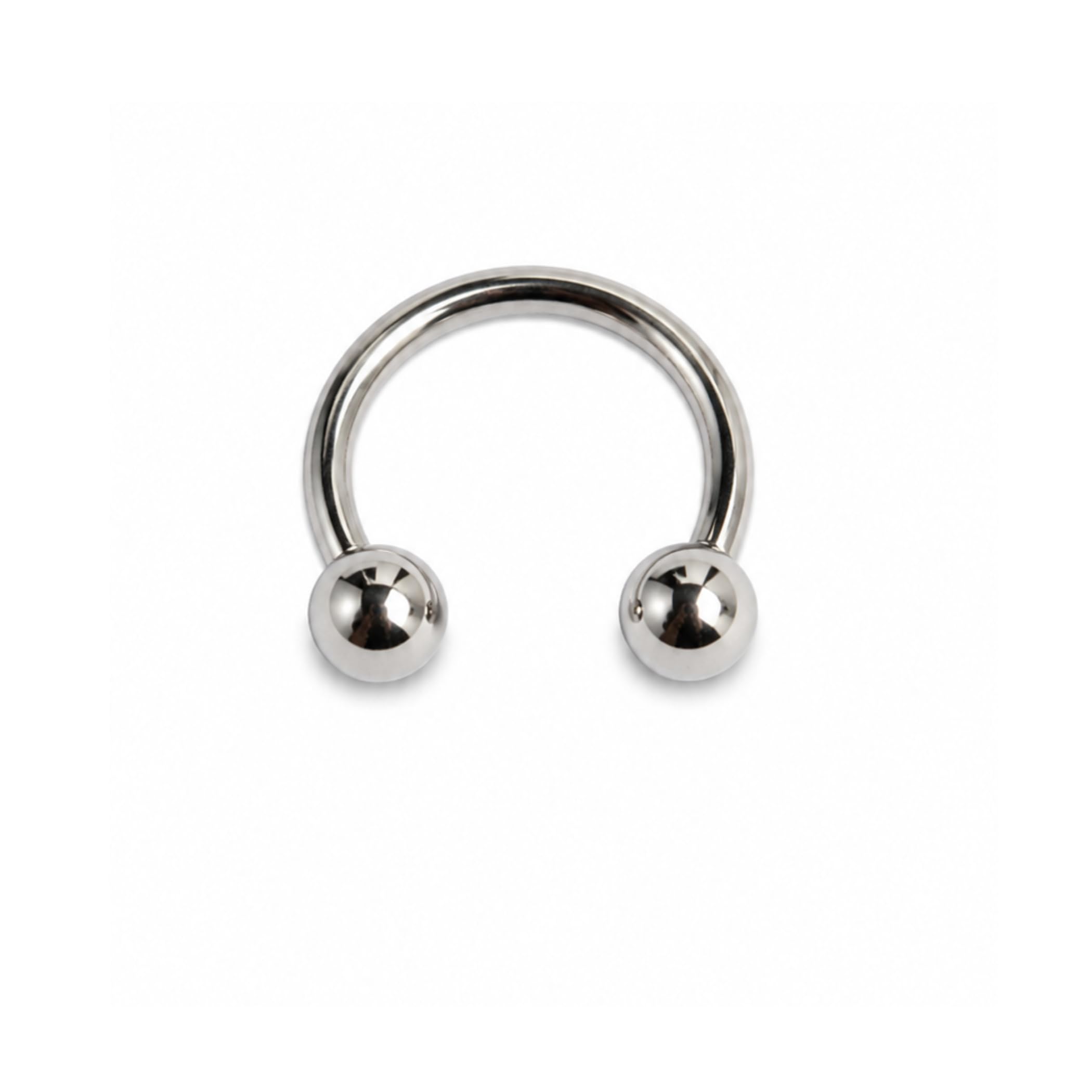Silver Horseshoe Circular Barbell Septum Ring Unisex Steel Style-image-11