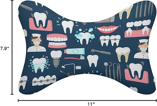 Miniatura 7 de Almohada de cuello para asiento de automóvil, diseño ergonómico, cómodo y suave, espuma viscoelástica, cojín para el cuello, para conducir, viajes,