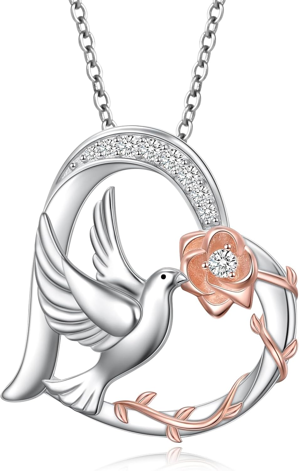 Animal Necklaces for Women Girls 925 Sterling Silver Frog/Ladybug/Guinea Pig/Camel/Giraffe/Cat/Mushroom/Dove Pendant Necklace Christmas Jewelry Birthday Gifts