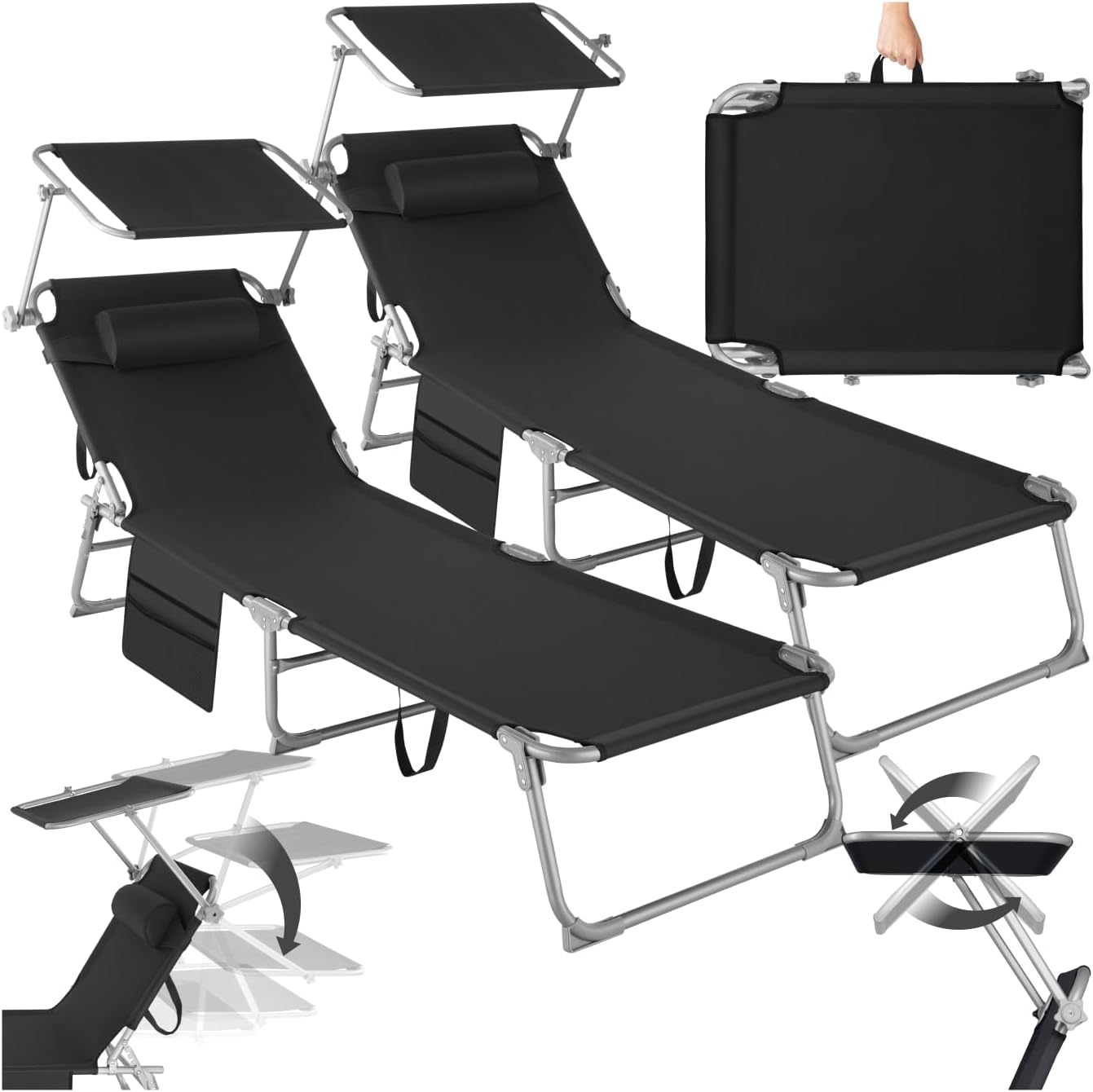 Set de 2 Tumbonas Jardín