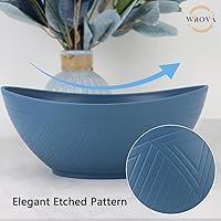 Vista 4 de Wrova Cuencos Grandes de Paja de Trigo de 65oz - Juego de 6 Cuencos Grandes para Ensalada - Cuencos para Servir Irrompibles - Aptos para Microondas