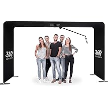360 Overhead Photo Booth with Automatic Rotation, Sky Selfie Platform, Live Streaming & Slow Motion Video, LED Ring Light for Large Events, Weddings & Parties