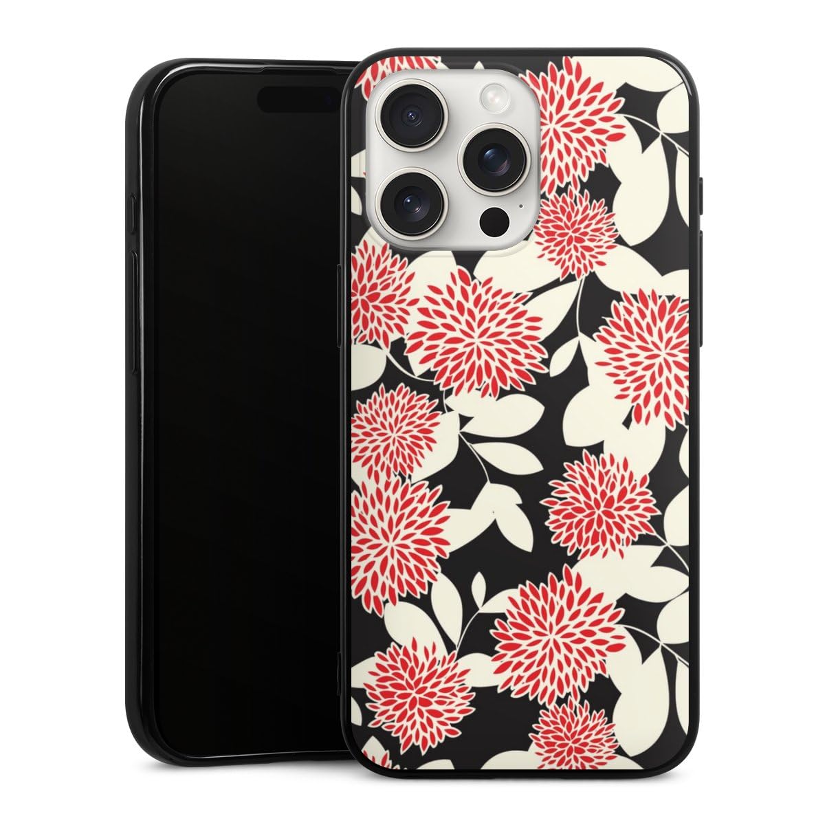 Coque silicone iPhone 15 Pro Max fleurs pour éviter les rayures - 2