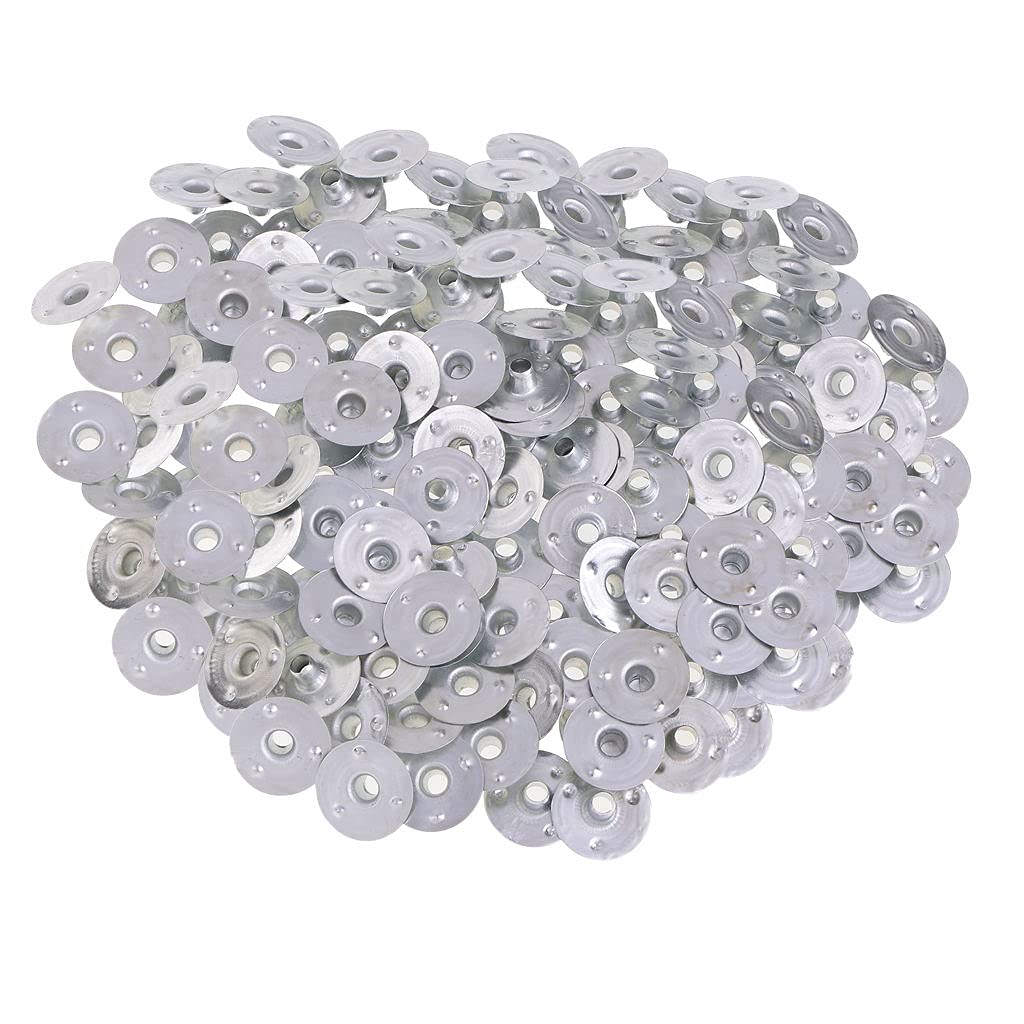 P Prettyia 500 Pieces Silver Metal Tea Lights Candle Wick Sustainers Wicks Tab Base Candle Making Accessories 12.5x3mm