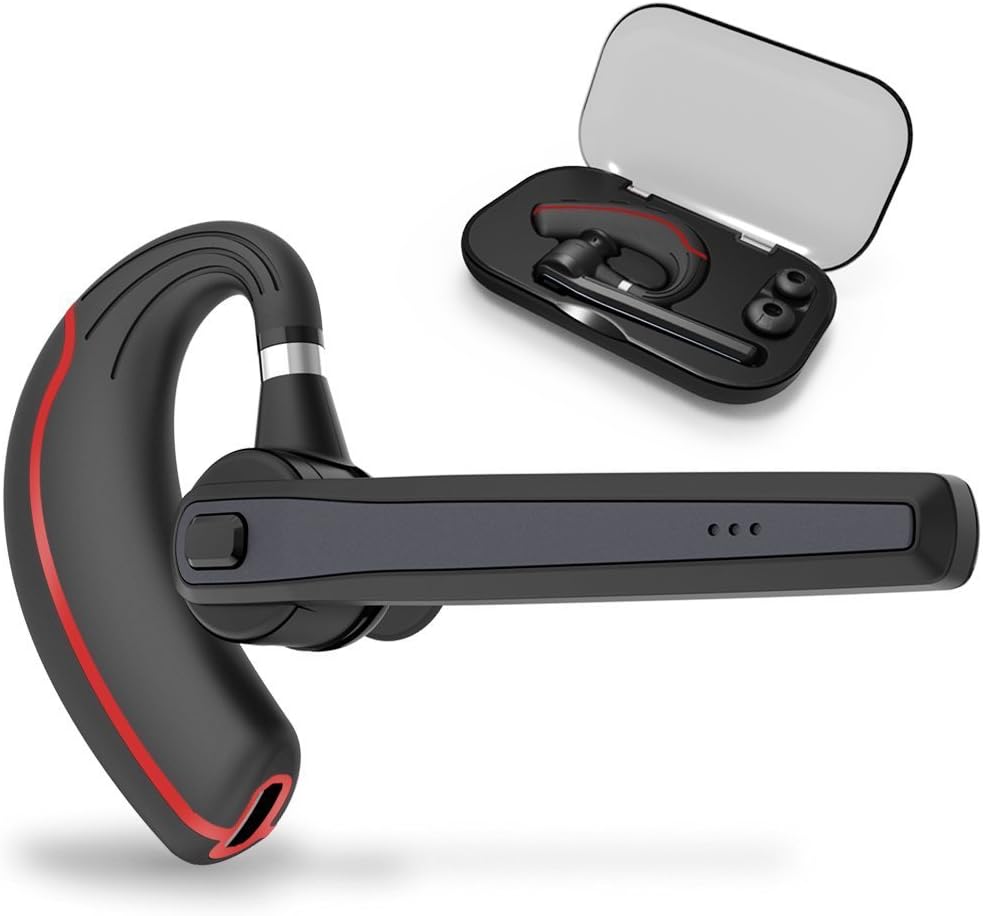 AKIZAN Bluetooth Headset Wireless Earpiece for Cellphones - Bluetooth 4.1 In-Ear Piece Hands Free Earbuds Headphone w/Mic, Noise Cancelling for Driving/iPhone Samsung Cellphone