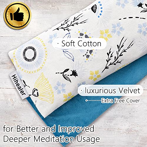 Lavender Eye Pillow for Relaxation, Yoga, Sleep – Weighted Eye Mask for Headache, Sinus, Aromatherapy Moist Heat Compress, Meditation Accessory, Relaxation Gift for Women (Blue) - Image 6