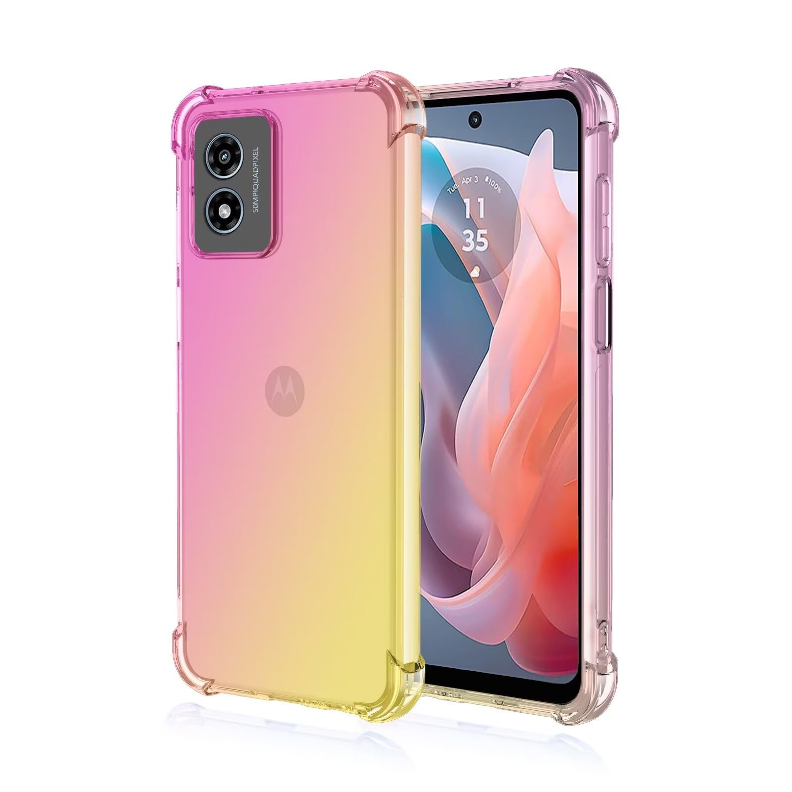 Ivoler Handyhülle Für Motorola Moto G04/G04S/G24 – Mit 2 Panzerglas-Folien, Militärischer Schutz, Schwarz