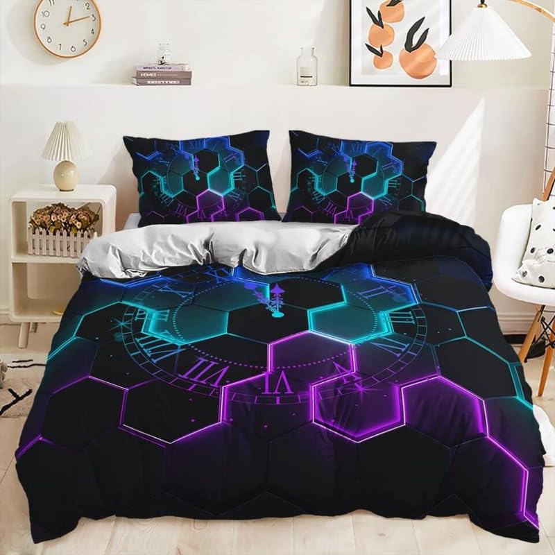 Housse de couette sci-fi violette 90x190 pour transformer la chambre d'enfant en espace spatial